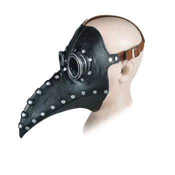 

Funny Medieval Steampunk Plague Doctor Bird Mask Latex Punk Cosplay Masks Beak Adult Halloween Event Cosplay Props