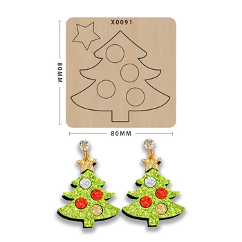 

Scrapbook DIY Christmas tree handmade crafts wood moulds die cut Making Decor Supplies Dies Template