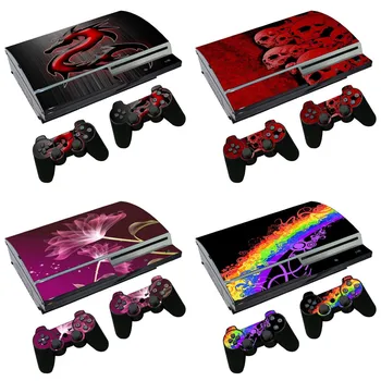 

Design Vinyl Skin cover For PS3 Fat vinyl sticker console and controller decal BLACK CARBON