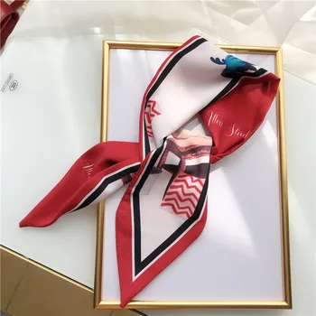 

J1310 Red Coast Pointed ribbon Multifunctional decorative silk scarf