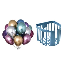 50Pcs Metallic Colored Chrome Balloons With Wall Mount Toilet Paper Holder