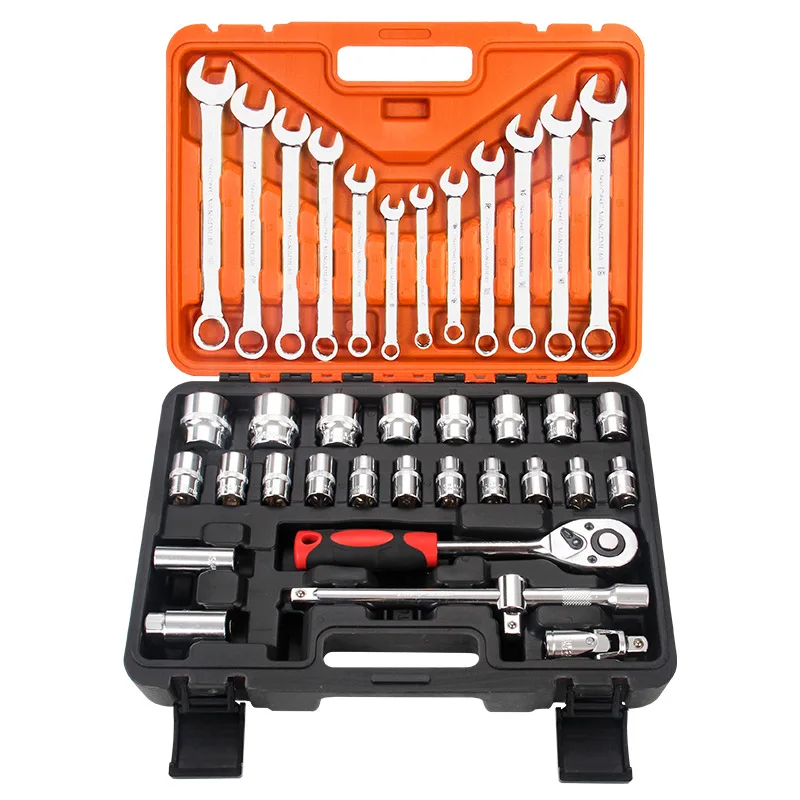 

37pcs Tool Set Hand Tools Aluminum Trolley Case Tool Kit Wrenches Spanners Hex Socket Inserts Bicycle Car Repairing Kit Tool