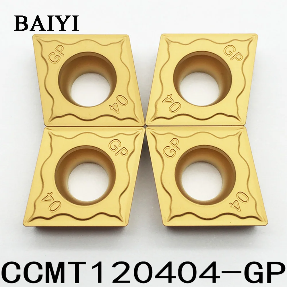 10 шт. CCMT120404-GP GP1225 высокое качество карбида CNC вставки CCMT120404 поворотные пластины инструментов для расточное Лезвие сталь