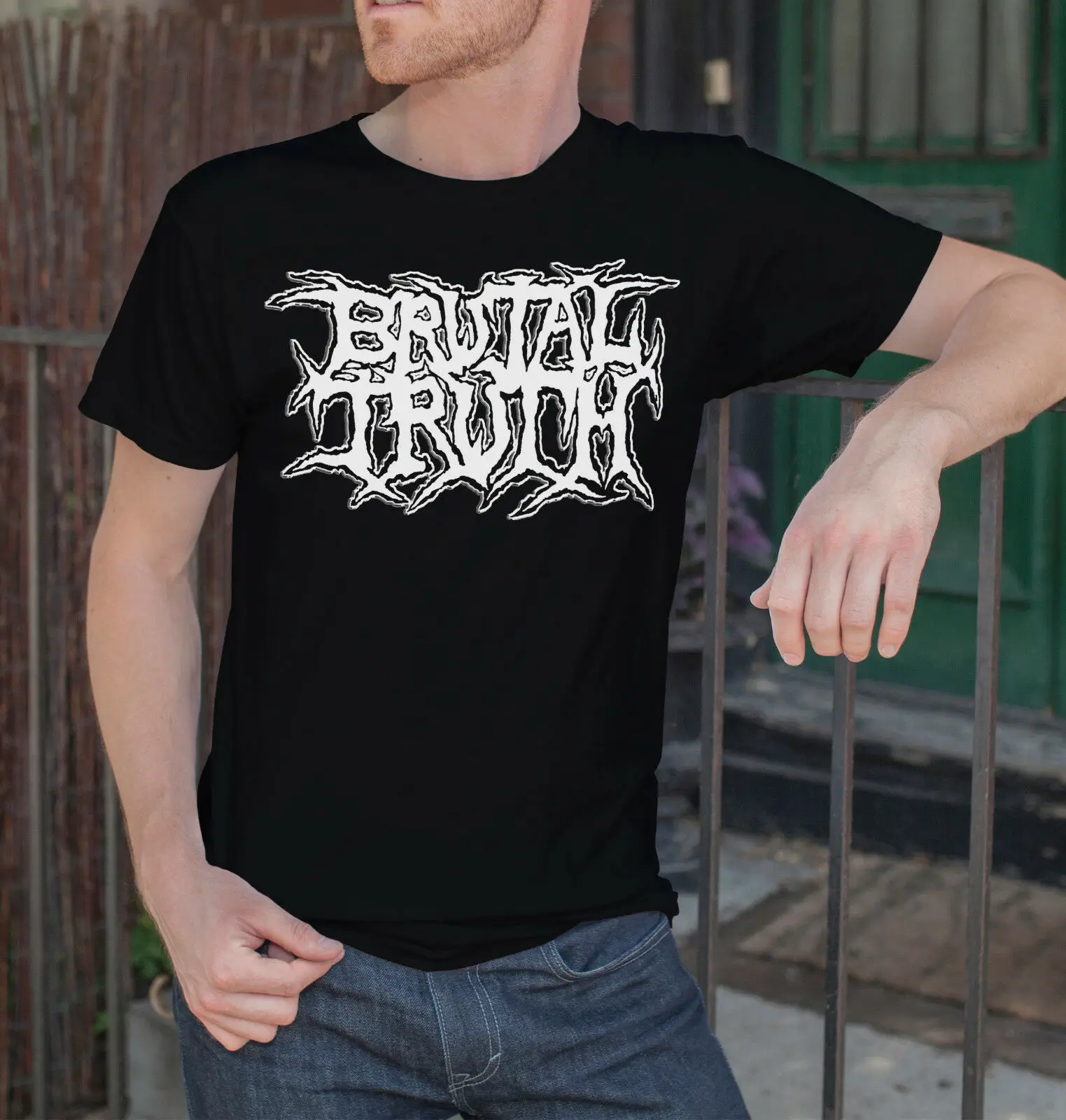 Брутальный правда Для мужчин черная футболка смерть Grindcore группа вентилятор