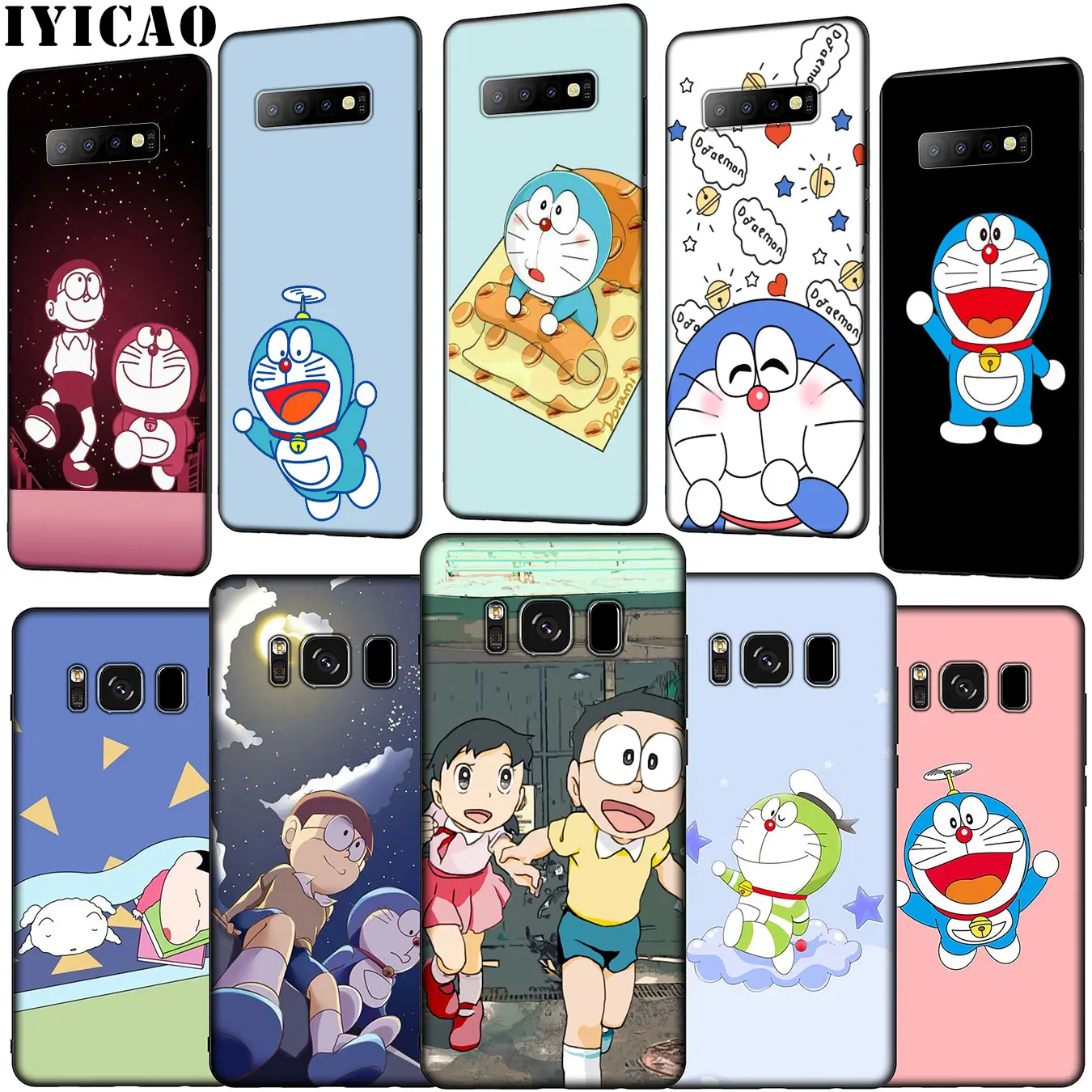 IYICAO Doraemon аниме Мягкий силиконовый чехол для телефона Samsung Galaxy S20 Ultra S10 Lite S9 S8 Plus S6 S7