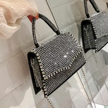 

Diamond Flap Small Tote Bag 2020 Summer New Quality PU Leather Women's Designer Handbag Chain Shoulder Messenger Bag Travel Bag