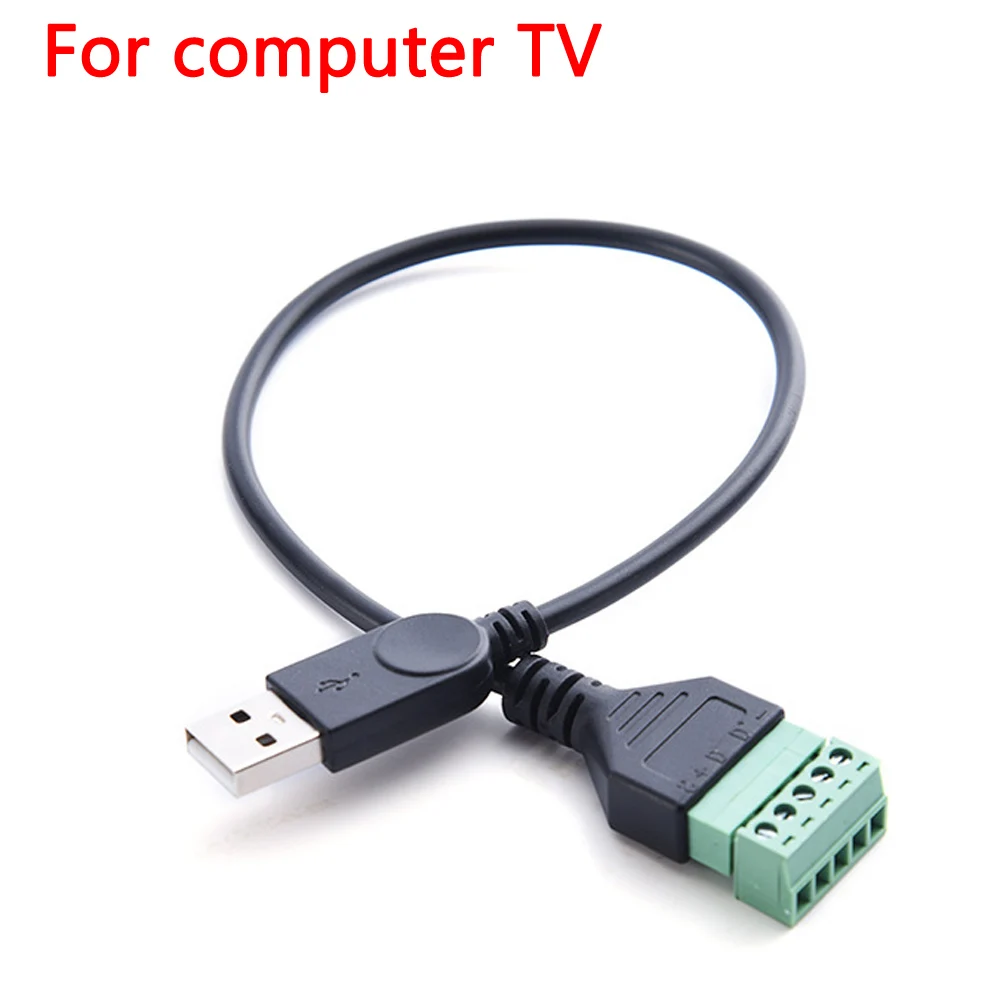 

USB 2.0 Extension Cable cable for Computer TV Data 5P Speed Data Extension Cables Male Terminal solder-free Adapter Connector