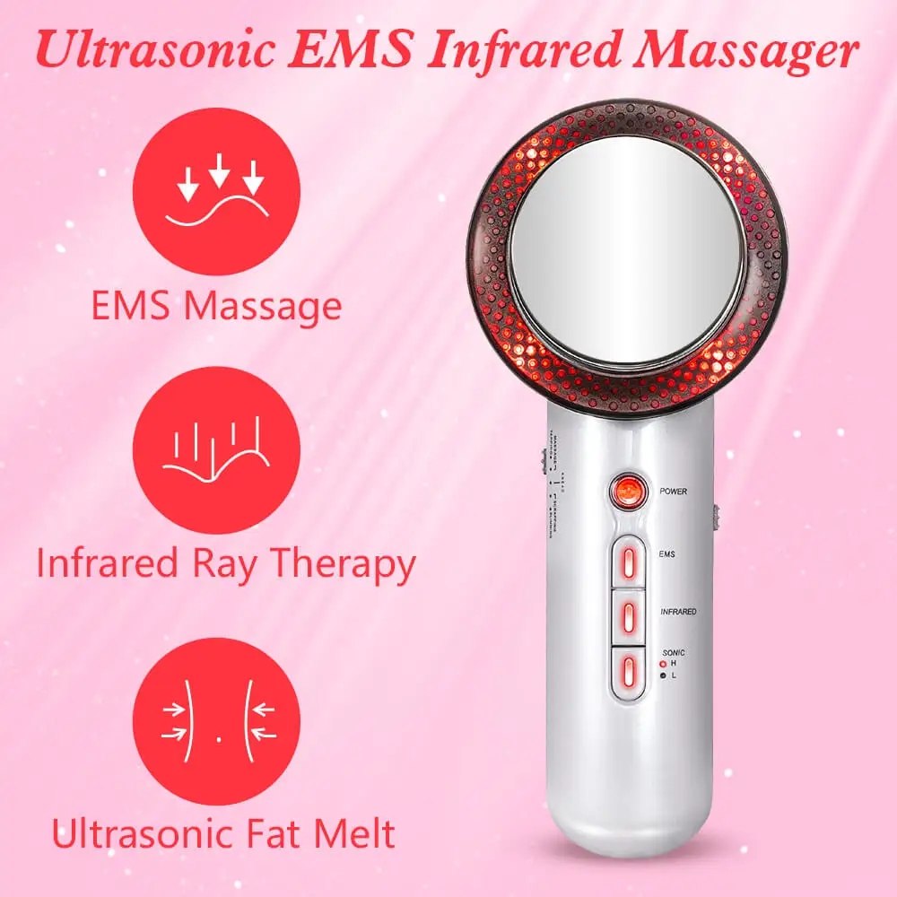 2021 EMS Haut Schlank Supersonic Massager Fett Brenner LED Photon Patch Galvanische Gesichts RF Infrarot Therapie Produkte SPA Gewicht Verlust