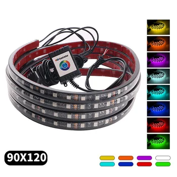 

App Control RGB LED Strip Under Car 90*120 Tube Underglow Underbody System Light Waterproof New