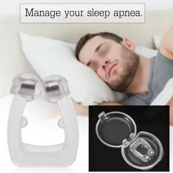 

2/4/6 pcs Silicone Magnetic Anti Snore Stop Snoring Clip Device Nose Sleeping Night Tray Guard Aid Apnea Case with Sleep B3X0