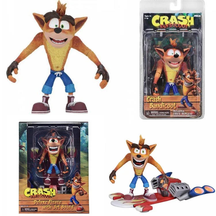 

NECA Flying version Crash Bandicoot of Mad Strike Trilogy classic game Joint movable collection of toy action figures 18cm