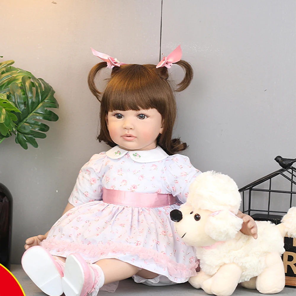 

60CM Top Quality Reborn Toddler Doll Realistic Princess Sue Baby Reborn Bonecas Bebe Brinquedo Collectible Art Doll Gifts