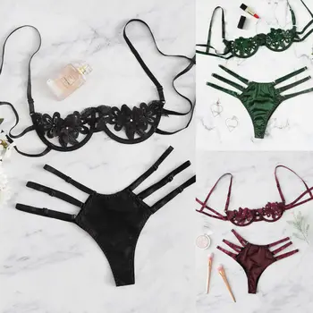 

Ladies Sexy Women Lingerie Underwire Babydoll Lace Bra Set G-string Party Underwear Women Temptation Erotic Lingerie Costumes