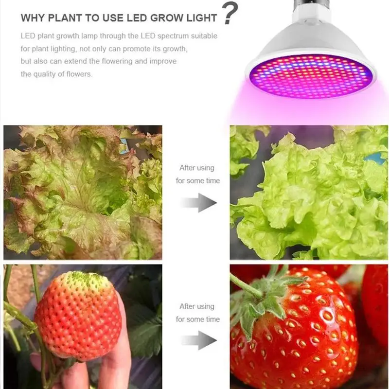 E27 200 LED полный спектр растений растут свет лампы Фито лампа для комнатных садовых