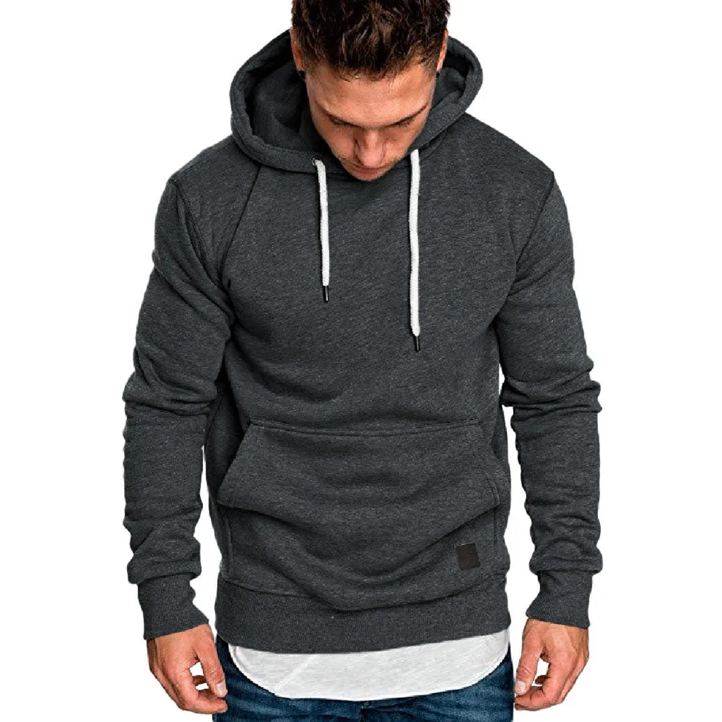 

Streetwear Men‘s Solid Long Sleeve Sweatshirt Casual Sweatshirt Hoodies Top Blouse Tracksuits 2019 Autumn Winter Sudadera Hombre