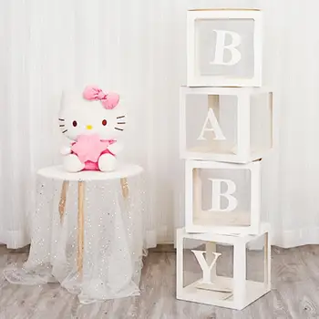 

Special Party LOVE Balloon Packing Box Creative Letter Transparent Boxes Cube Transparent Boxes Birthday Wedding Room