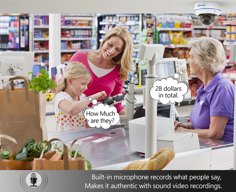 poe interior à prova de vandalismo à