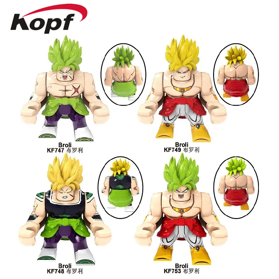 KF6073 Одиночная продажа строительные блоки Dragon Ball Z кирпичи большие фигурки серии Broli Son Goku Krillin экшн дети куклы подарок игрушки