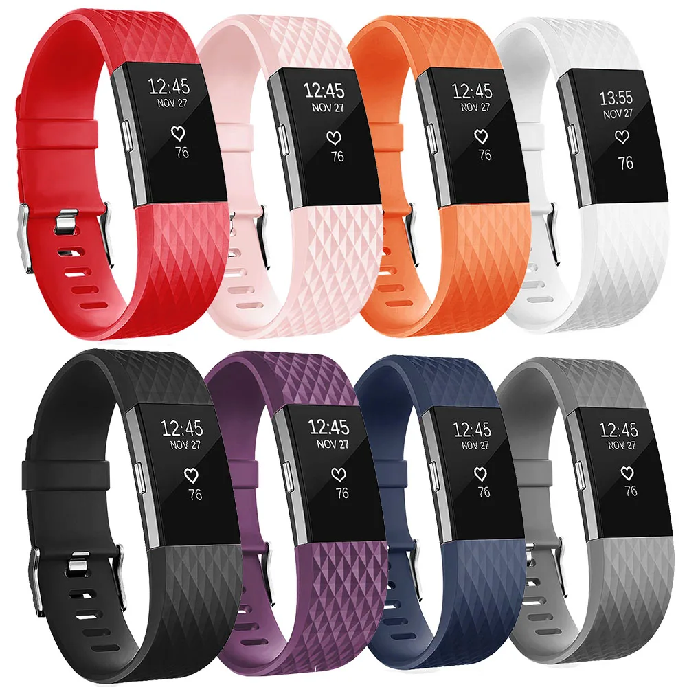 

For Fitbit Charge 2 Band Soft Silicone Wrist Band Strap Smartwatch Bracelet For Fit bit Charge 2 Small Large