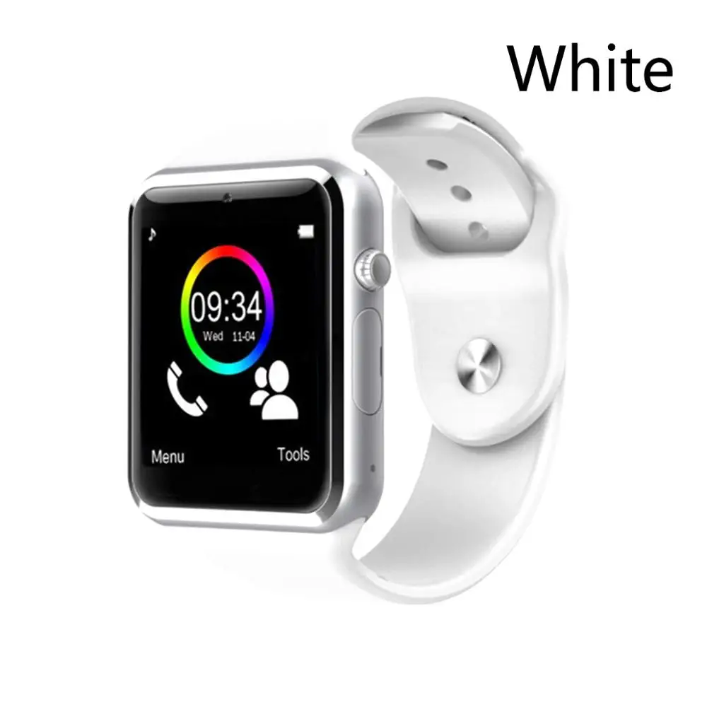 Белый Новые умные часы Bluetooth GSM Sim SD карта телефон часы Удаленная камера для Android/iOS IPhone Мужчины Женщины Дети - Цвет: Белый