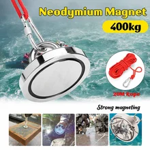 D100mm 400 кг сильный неодимовый магнит Рыбалка спасательный поиск магнитный материал Deap восстановление моря сокровище Охота магнит