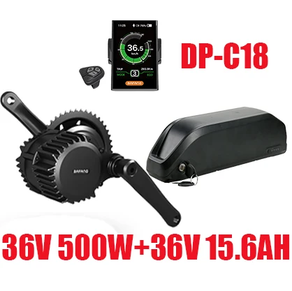 36V500WC1815.6AH 8FUN 36v 250/350/500 Вт середине приводной двигатель комплект для переоборудования электрического велосипеда с Батарея е-байка 36В 10,4/13/15,6/20,8/23.4AH Bafang BBS01 BBS01B - Цвет: 36V500WC1815.6AH