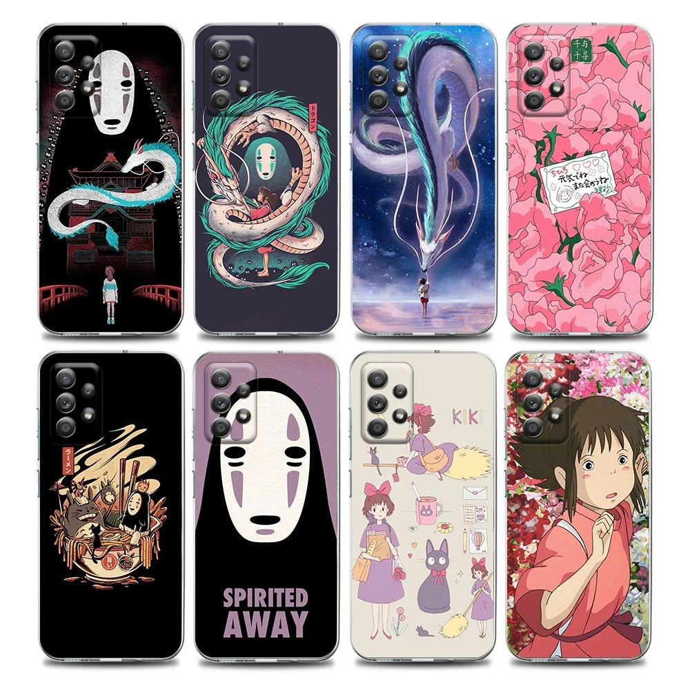 Cartoon Studio Ghibli Spirited Clear Phone Case for Samsung A01 A02s A11 A12 A21 S A31 A41 A32 A51 A71 A42 A52 A72 Soft Silicon kawaii samsung phone cases