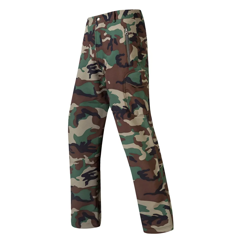 Tactical Camouflage Pants Soft Shell Men Combat Cargo Clothing Waterproof Autumn Winter Warm Military Army Camo Modis Trousers