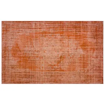 

Handmade Orange Vintage Overdyed Turkish Area Rug 179x289 Cm-5'10''X9'6''