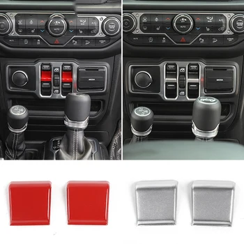 

Car ABS Center Console Window Control Button Decoration Stickers for Jeep Wrangler JL 2018+