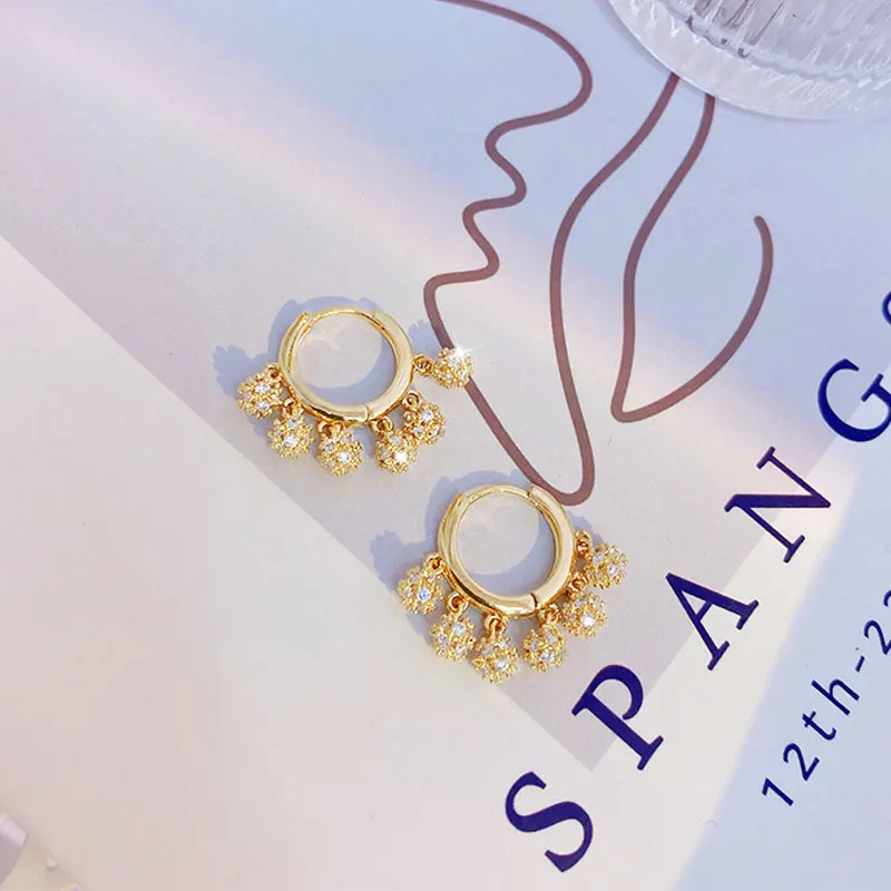 Ins Hot Shine Cz AAA Zircon Exquisite Earrings Temperament Circle Earring Pop Exquisite Luxury Jewelry Simple Classic Earrings - Image 6