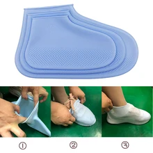 Силиконовые галоши дождевые водонепроницаемые бахилы защитный чехол для ботинок перерабатываемая обувь для Дождя Сапоги Галоши