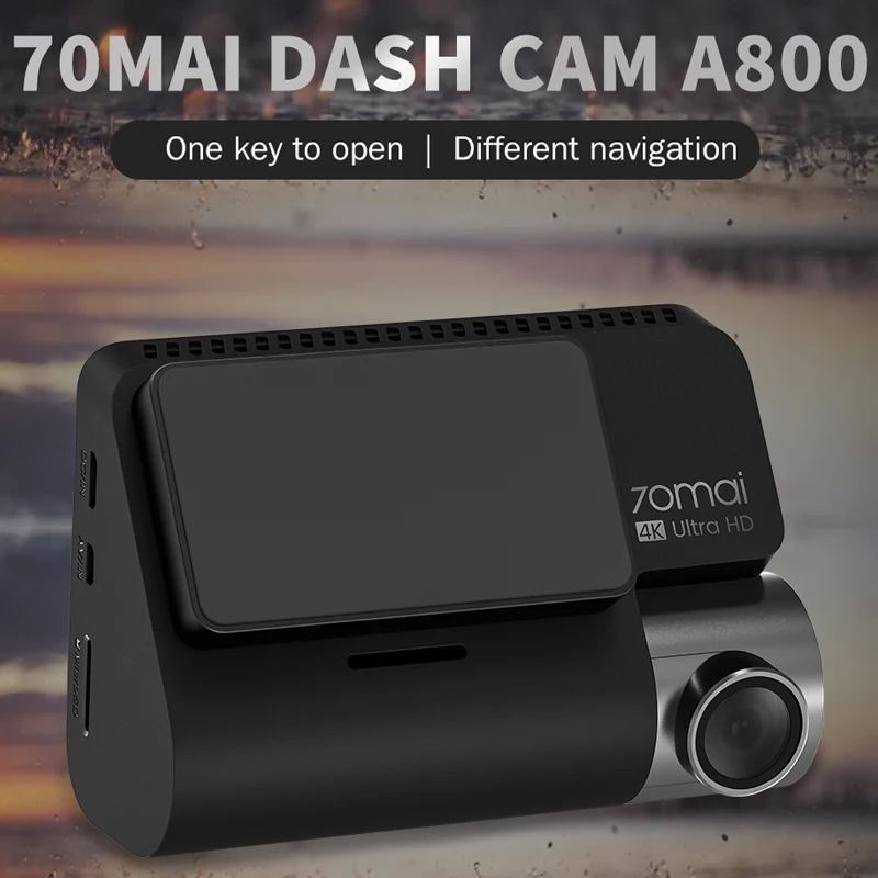 70mai Dash Cam 4K A800 Встроенный GPS ADAS камера UHD кинотеатр качество изображения двойная
