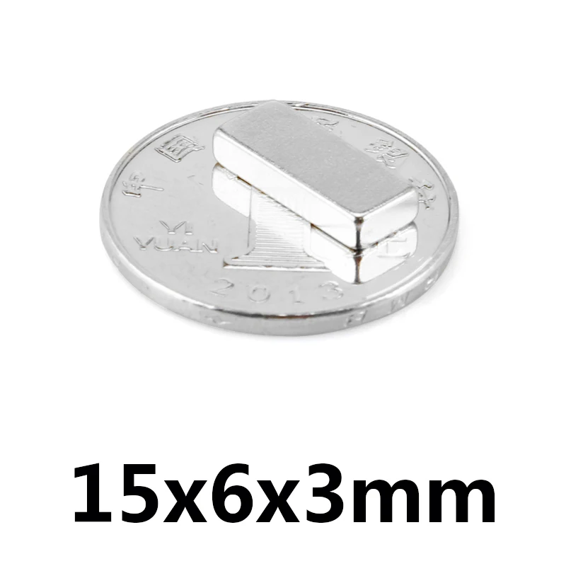 

30/100/200pcs 15x6x3 Small 15*6*3 Strong Magnetic Permanent Magnets 15mm x 6mm x 3mm Powerful Neodymium Rare Earth Magnet
