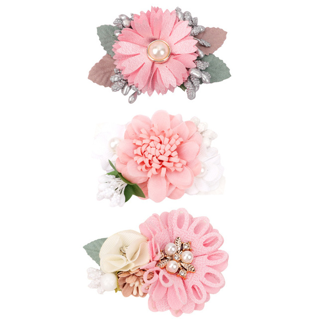 New Chiffon Flower Hair Clips Pins Accessories Cute Hair Clips Pins for Baby Girls Toddlers Hairpin Kids заколка для волос