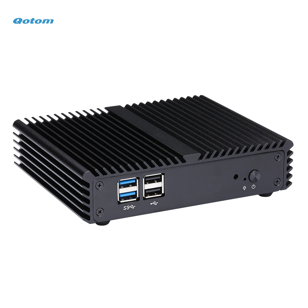 Processor Quad Core Mini PC Pentium J3710 Running 24/7 Fanless Home Office Use Qotom Mini PC 3
