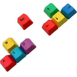 Para teclado mecânico pbt 9 pces com/s/a/d/esc chaves direcionais keycaps suplemento à prova de luz elegante acessório de teclado
