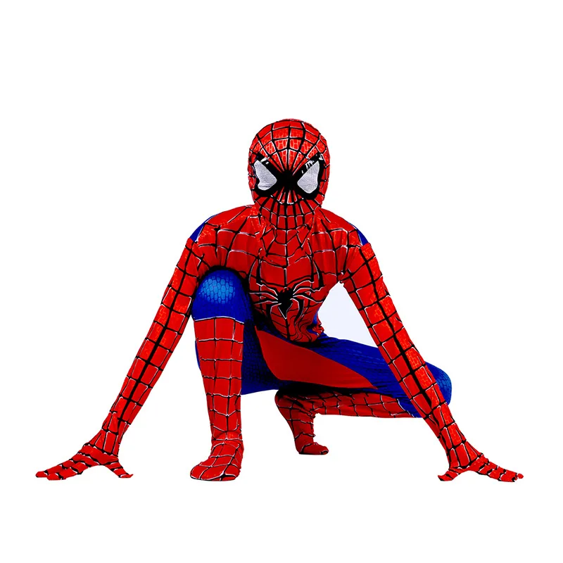 Карнавальный костюм для мальчиков с 3D принтом «Человек-паук», PS4, insomniac, детский костюм на Хэллоуин, Zentai - Цвет: separate hat set