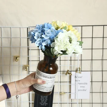 

Hydrangea bouquet fake flowers for scrapbook vases for home decor accessories wedding decorative diy garden Artificial flowers