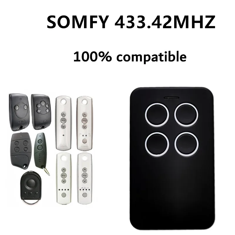 

SOMFY KEYGO 4 RTS garage door remote control SOMFY Telis 1 RTS,4 Soliris RTS gate control garage command 433.92MHz