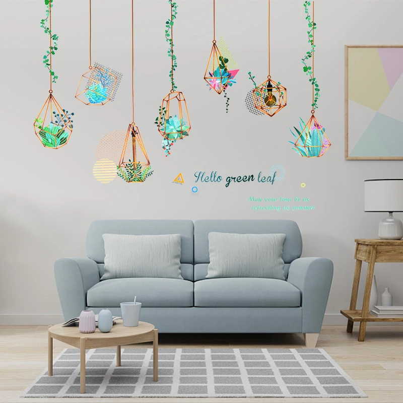 1pc 60*90cm Cute Unicorn Flamingo Tropical Tree Leave Wall Sticker Kids Bedroom Decoration Living Home Wallpaper Stickers Decals