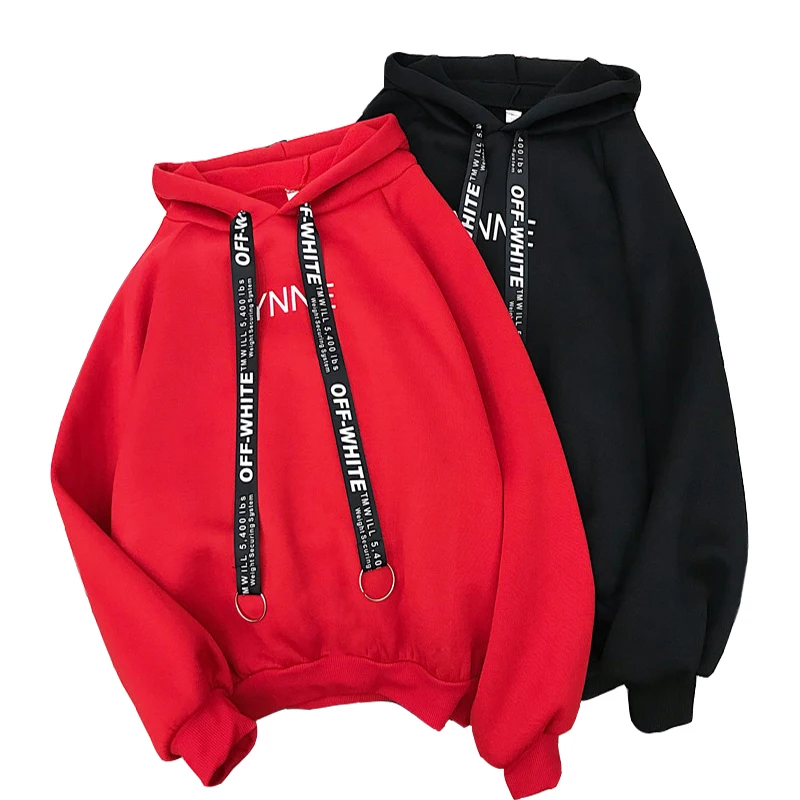 

Zuolunouba Autumn Winter Girl Bean Powder Letter Printed Pullover Drawstring Decorative Thickening Warm Hooded Coat Sweatshirt