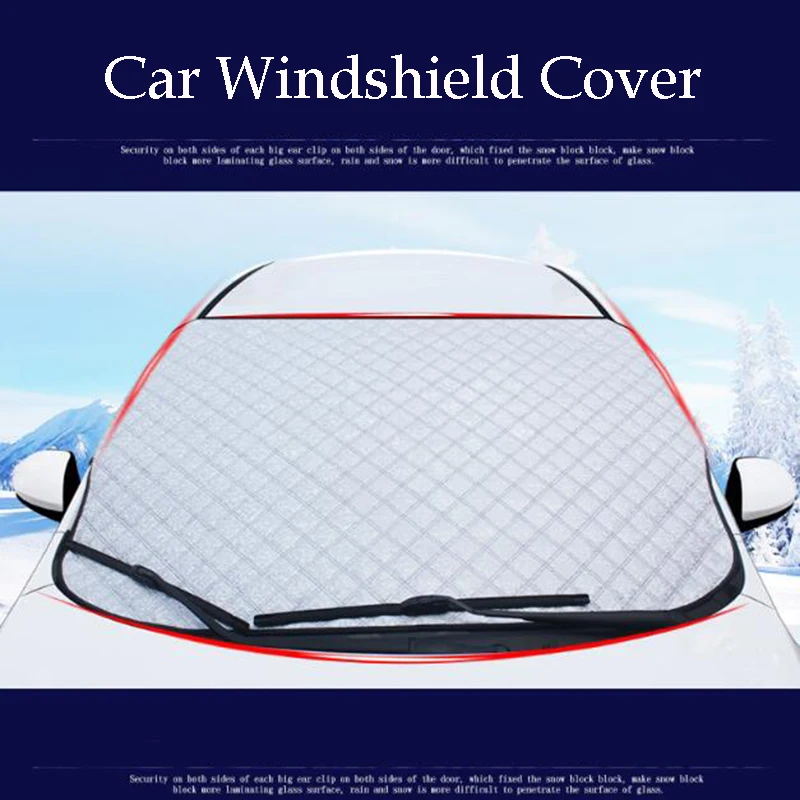 

Winter Car Front Windshield Cover Anti UV Sun Shade Dust Ice Froest Rain Snow Protector 148*118CM Car Exterior Accessories