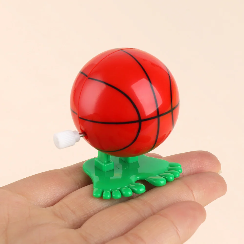 Lovely Basketball Shape Mini Jumping Wind Up Toy Baby Classical Clockwork Toy 