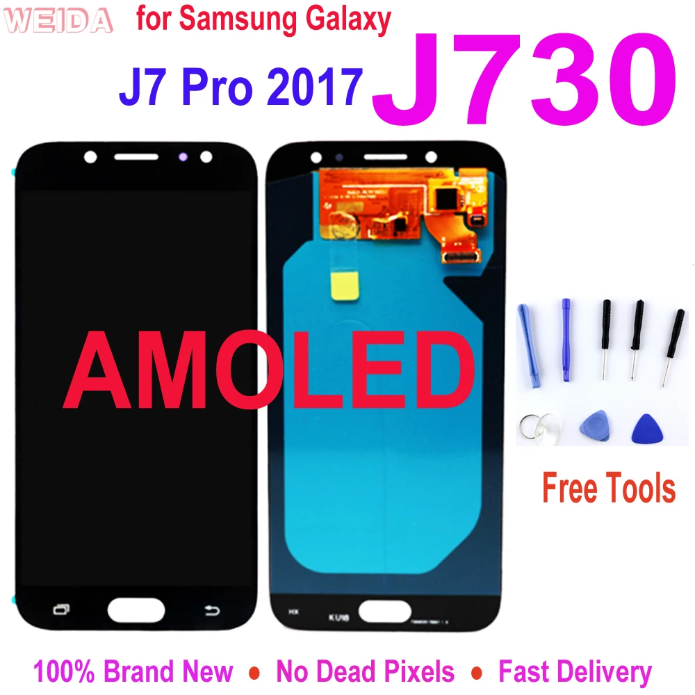 display j7 pro original amoled