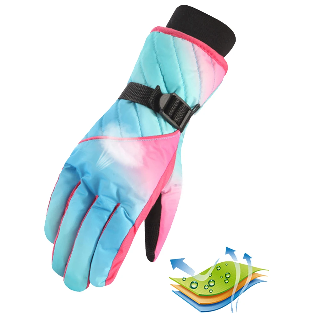 Outdoor Winter Touch Screen Women Gloves Warm Waterproof Windproof Snow Mittens