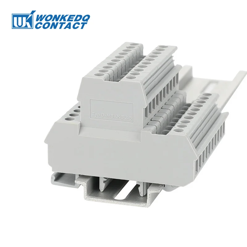 1Pc D-MBKKB2.5 End Cover For MBKKB 2.5 Double Level Terminal Block Din Electrical Modular Strip Protect D-MBKKB 2.5 End Plate