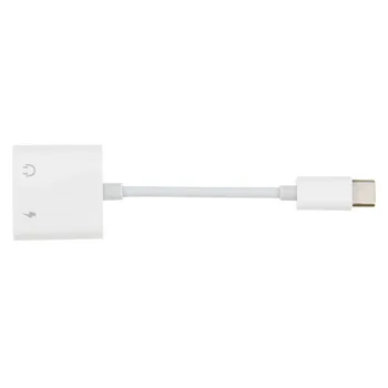 

100pcs/lot White Type-C PD Fast Charge Adaptor USB Type C To 3.5mm Jack Adapter USB-C Converter