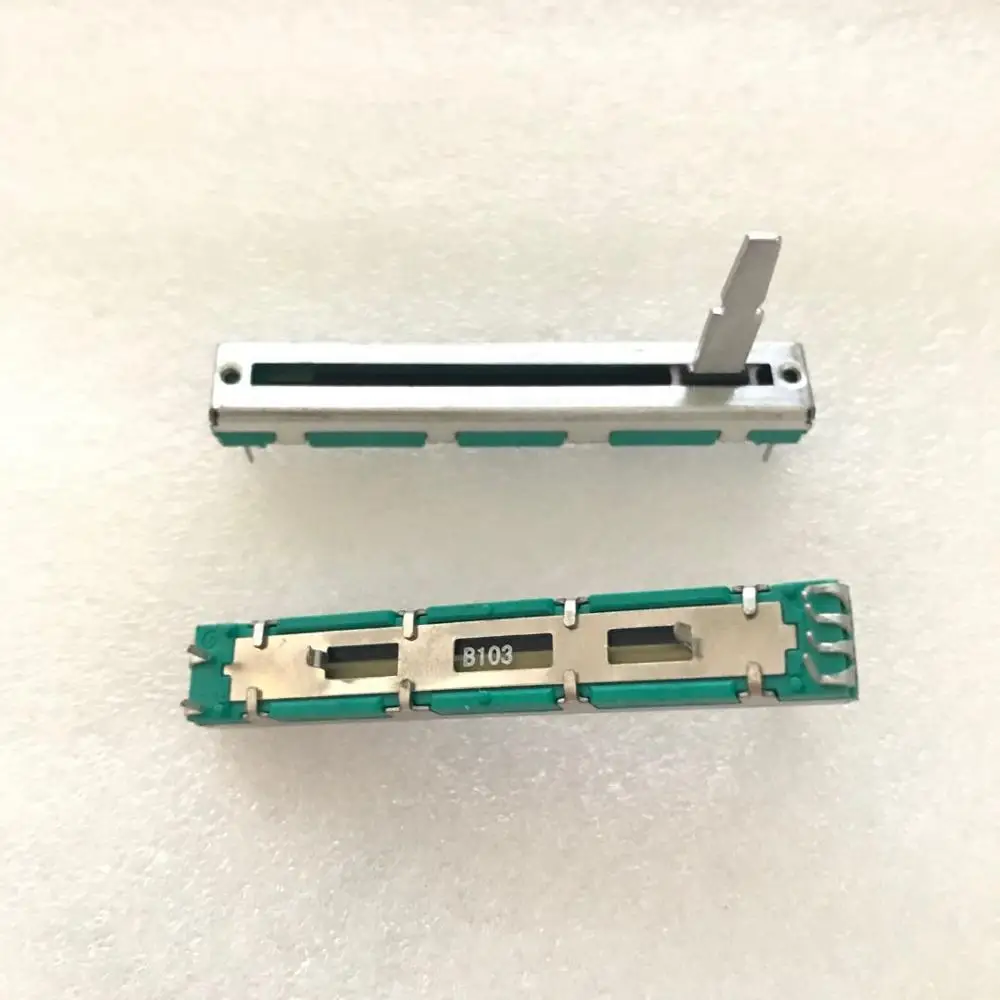 2pcs 60mm Straight Slide Potentiometer B10K For PIONEER DJM 400 500 600 Mixer Volume Putter / Dual Channel Fader 20MMD