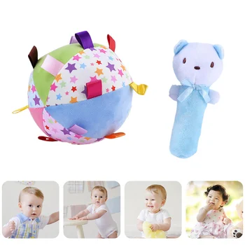 

Skin-friendly Comfortable Soft Educational Durable Rattle Toy Hand Jingle Bells Infant